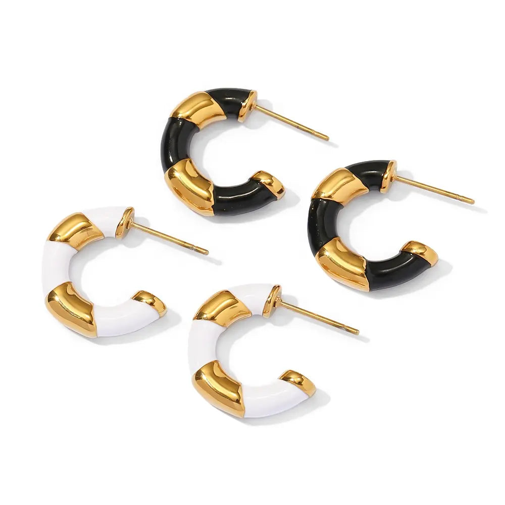 Enamel Wrapped hoops