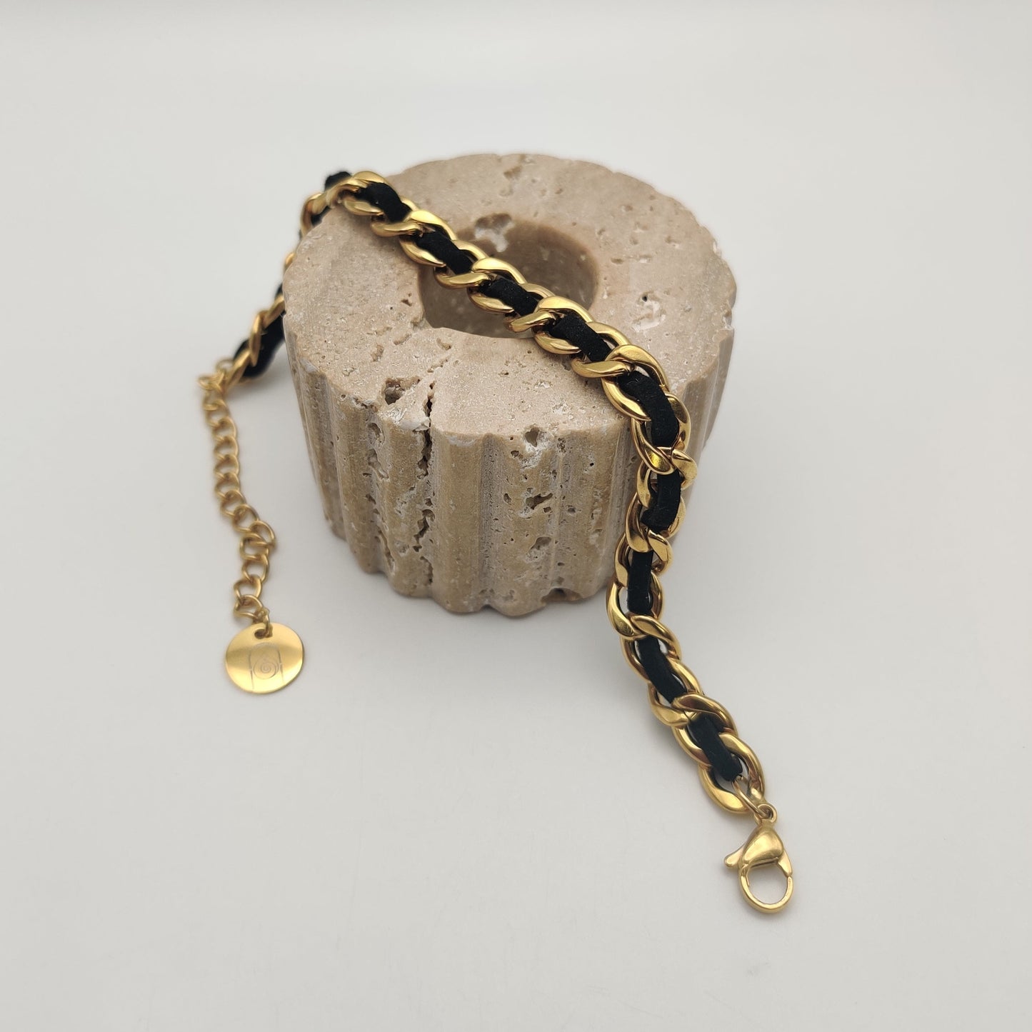 Gilded Leather bracelet
