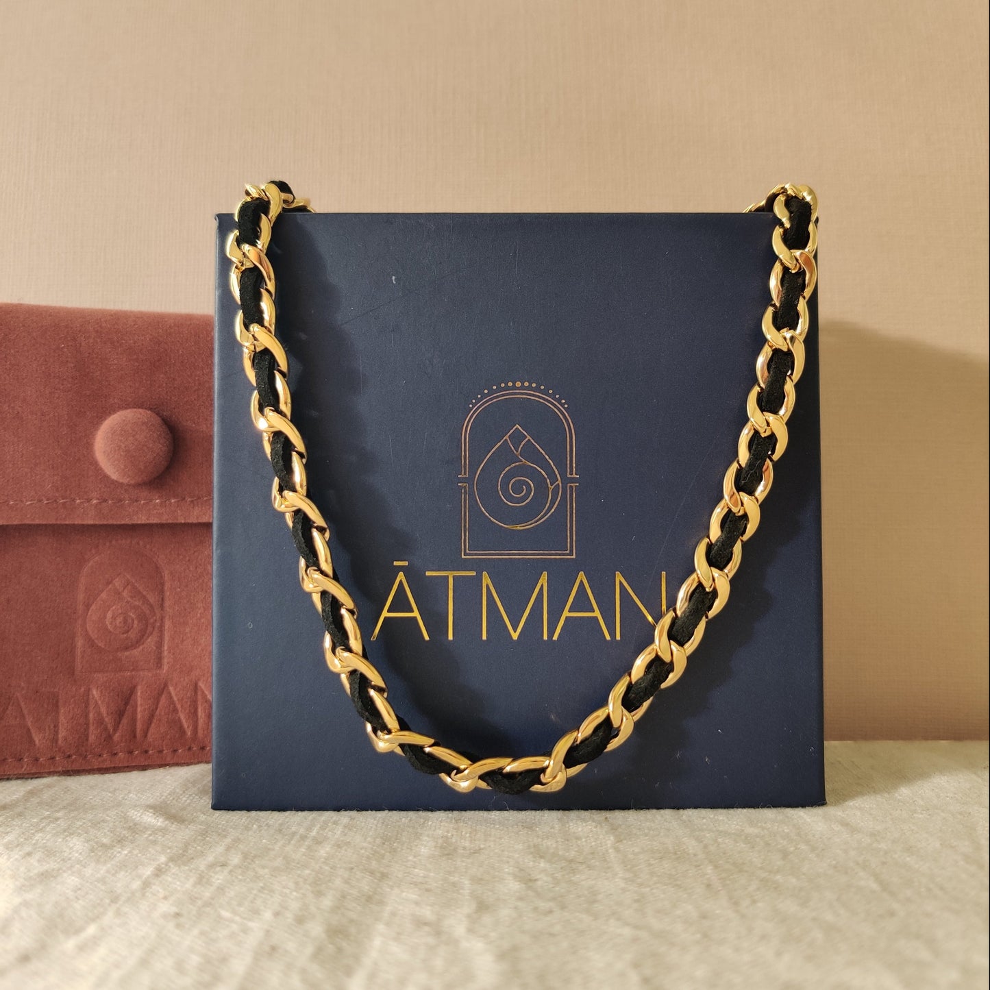 Gilded Leather choker