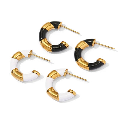 Enamel Wrapped hoops
