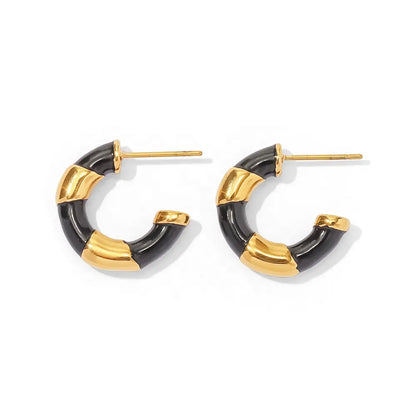 Enamel Wrapped hoops