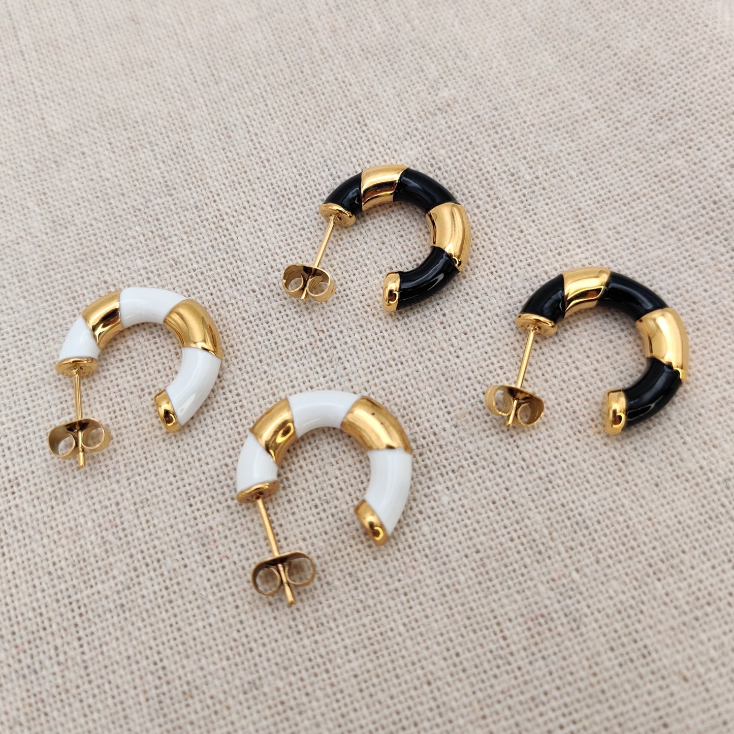 Enamel Wrapped hoops