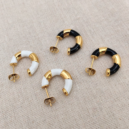 Enamel Wrapped hoops